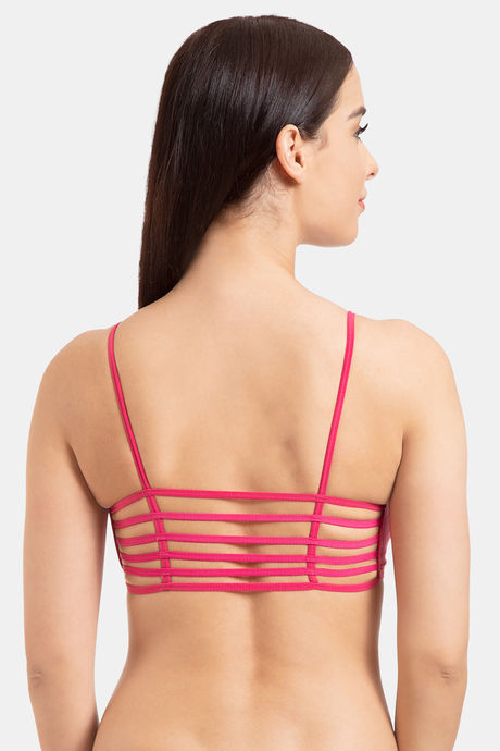 Tweens Padded Non-Wired Full Coverage Cage Bra - Dark Pink — image 2